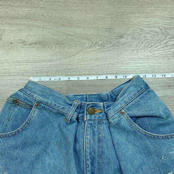 Rare Mikio Sakabe Jenny Fax Wide Leg Pleat Distressed Acid Wash Jeans Medium - Picture 4 of 11